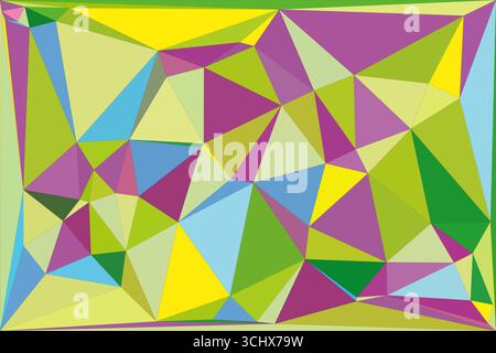 Polygonales Mosaik mit abstraktem geometrischem Hintergrund in Farbverlaufsfarbe. Design mit niedrigem Poly-Hintergrund. Technologie mit niedrigem Poly-Hintergrund. Stock Vektor