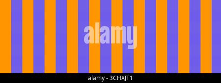 Minimales geometrisches Streifenmuster in leuchtendem Orange und Lila, perfekt für Hintergründe und Design. Langes Banner Stockfoto