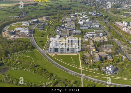 Luftaufnahme, Rheinisch-Westfälische Technische Hochschule Aachen, RWTH Campus Melaten Nord, wissenschaftlicher Forschungsstandort, Campus Boulevard Stockfoto