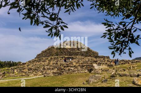 Sardinien, Su Nuraxi, Wohnungen der prähistorischen Nuragic Zivilisation, UNESCO-Weltkulturerbe, antike Festung aus 2000 v. Chr., Barumini Stockfoto