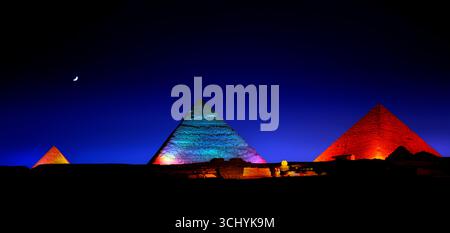 Pyramiden von Gizeh, Kairo, Ägypten Stockfoto