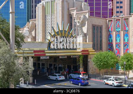 Nevada, USA, 4. September 2021. Blick auf den Haupteingang des New York-New York Hotel and Casino, Las Vegas. Stockfoto