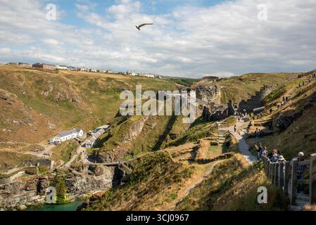 Die Küste bei Tintagel, Cornwall, Großbritannien Stockfoto
