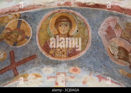 Fresken, St. Nickolas Kirche, 4. Jahrhundert, Myra Acient City, Demre, Antalya, Türkei Stockfoto