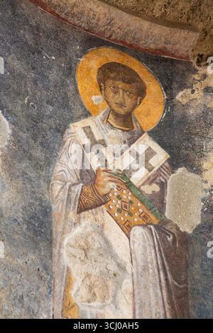 Fresken, St. Nickolas Kirche, 4. Jahrhundert, Myra Acient City, Demre, Antalya, Türkei Stockfoto