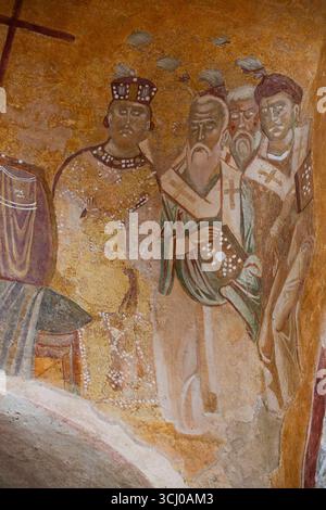 Fresken, St. Nickolas Kirche, 4. Jahrhundert, Myra Acient City, Demre, Antalya, Türkei Stockfoto