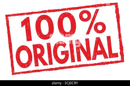 100% Original Grunge Gummistempel auf weiß, Vektor-Illustration Stock Vektor