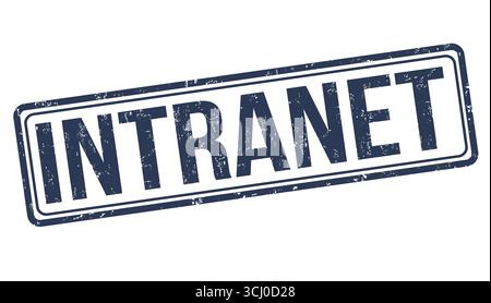 Intranet-Grunge-Gummistempel auf weißem Hintergrund, Vektorillustration Stock Vektor