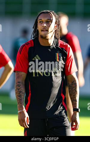 Vaduz, Liechtenstein. September 2025. Der Belgier Diego da Silva Moreira wurde am Mittwoch, den 3. September 2025, während eines Trainings der belgischen Fußballnationalmannschaft Red Devils in Vaduz, Liechtenstein, gezeigt. Das Team bereitet sich auf die WM-Qualifikation morgen gegen Liechtenstein vor. BELGA FOTO BRUNO FAHY Credit: Belga News Agency/Alamy Live News Stockfoto