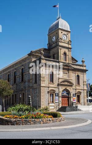 Das viktorianische Rathaus in Albany, Western Australia. Das 1887 erbaute Rathaus von Albany war das erste städtische Gebäude der Stadt. Stockfoto