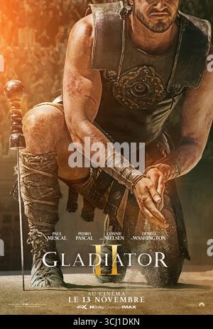 Gladiator II Jahr : 2024 USA Regie: Ridley Scott Paul Mescal französisches Poster Stockfoto