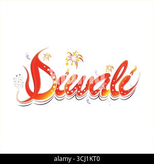 Happy Diwali Text png Diwali Typografie Texteffekt Happy Diwali transparenter Hintergrund Kunst & Illustration Stock Vektor