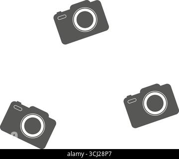 Schild „keine Kameras erlaubt“. Rotes Verbot, kein Kamerafeld. Keine Fotos machen, kein Foto-Schild. eps 10 Stock Vektor