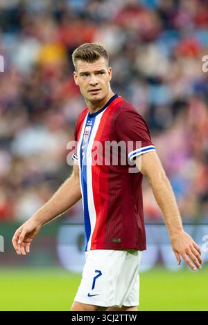 Oslo, Norwegen. September 2025. Alexander Sorloth (7 Norwegen) ist während des Internationalen Freundschaftsfußballspiels zwischen Norwegen und Finnland im Ullevaal Stadium in Oslo zu sehen. Quelle: SPP Sport Pressefoto. /Alamy Live News Stockfoto
