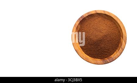 Instantkaffeepulver in einer Schüssel - Coffea Stockfoto
