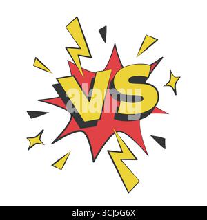 VS-Zeichen-Konzept auf weißem Hintergrund Stock Vektor