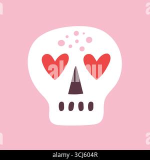 Halloween Cartoon Cute Skull Ghost Clipart Stock Vektor