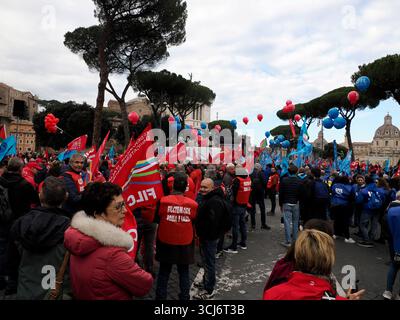 ROM, ITALIEN - 24. NOVEMBER 2024 - Protestdemonstration des Syndikats gegen den Arbeitstod Stockfoto
