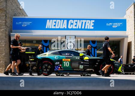 Austin, Etats Unis. September 2025. 10 BARRICHELLO Eduardo (BH), McIntosh Anthony (usa), HASSE-CLOT Valentin (fra), Racing Spirit of Léman, Aston Martin Vantage AMR GT3 Evo #10, LM GT3, Ambiance während des Lone Star Le Mans 2025, 6. Runde der FIA World Endurance Championship 2025, vom 5. Bis 7. September 2025 auf dem Circuit of the Americas in Austin, Texas, Vereinigte Staaten von Amerika - Foto DPI/DPI Stockfoto