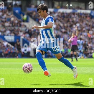 Brighton, Großbritannien. 31. August 2025. Brighton gegen Manchester City - Premier League - Amex Stadium. Brightons Kaoru Mitoma. Bildnachweis: Mark Pain/Alamy Live News Stockfoto