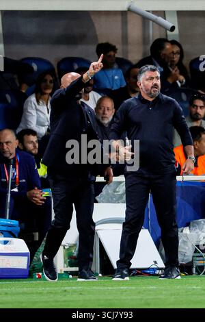 5. September 2025; Gewiss-Stadion, Bergamo, Italien, Qualifikation zur FIFA-Weltmeisterschaft, Gruppe I, Italien gegen Estland; Gennaro Gattuso Cheftrainer Italiens Stockfoto