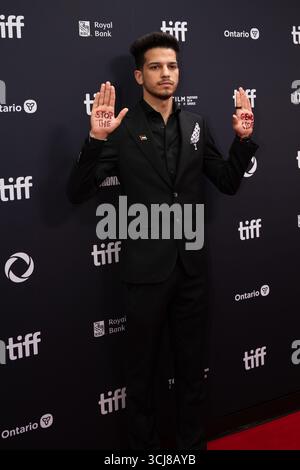 Toronto, Kanada. September 2025. Der Gast besucht den roten Teppich für die Premiere „Palestine 36“ während des Toronto International Film Festivals 2025 in der Roy Thomson Hall. Am 5. September 2025 in Toronto, Kanada. (Foto: Leonardo Ramirez/ Credit: Eyepix Group/Alamy Live News Stockfoto
