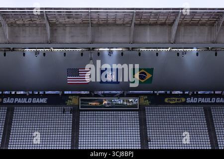 Sao Paulo, Brasilien. September 2025. SP - SAO PAULO - 09/05/2025 - NFL 2025, LOS ANGELES CHARGERS x KANSAS CITY CHIEFS - Allgemeine Ansicht der Arena Corinthians für das Spiel zwischen Los Angeles Charges und Kansas City Chiefs in Sao Paulo, Brasilien, für Woche 1 von NFL 2025. Foto: Ettore Chiereguini/AGIF Credit: AGIF/Alamy Live News Stockfoto