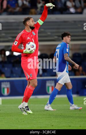 5. September 2025; Gewiss-Stadion, Bergamo, Italien, Qualifikation zur FIFA-Weltmeisterschaft, Gruppe I, Italien gegen Estland; Gianluigi Donnarumma von Italien Stockfoto