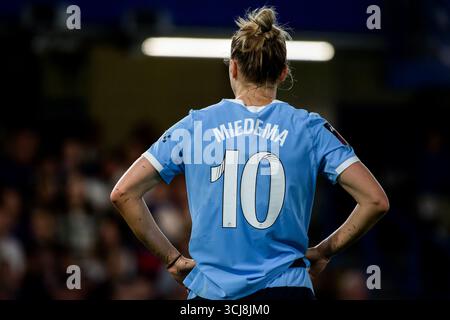 London, Großbritannien. September 2025. London, England, 05. September 2025: Vivianne Miedema (10 Manchester City) während des Womens Super League-Spiels zwischen Chelsea und Manchester City an der Stamford Bridge in London. (Foto: Pedro Porru/Sports Press Photo/SPP) Credit: SPP Sport Press Photo. /Alamy Live News Stockfoto