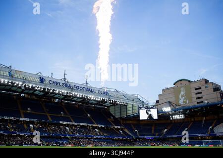 London, Großbritannien. September 2025. London, England, 05. September 2025: Stadion vor dem Spiel der Womens Super League zwischen Chelsea und Manchester City an der Stamford Bridge in London, England. (Foto: Pedro Porru/Sports Press Photo/SPP) Credit: SPP Sport Press Photo. /Alamy Live News Stockfoto