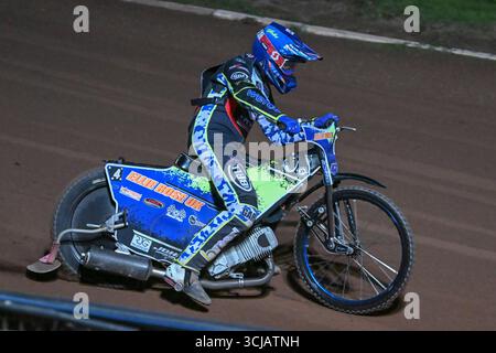 Jake Allen von Redcar Bears in Blue Out vor dem Cab Direct Championship-Spiel zwischen Redcar Bears und Workington Comets in der ECCO Arena, South Bank, Middlesbrough am Freitag, den 5. September 2025. (Foto: Trevor Wilkinson | MI News) Credit: MI News & Sport /Alamy Live News Stockfoto