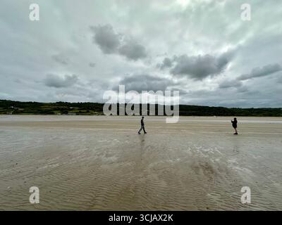 Llanddona Beach in Beaumaris Stockfoto
