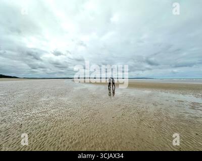 Llanddona Beach in Beaumaris Stockfoto