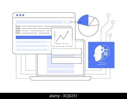 AI-Enhanced Predictive Maintenance abstrakte Konzeptvektorillustration. Stock Vektor