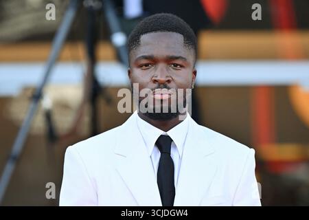 Venedig, Italien. September 2025. Stephane Bak besuchte am 6. September 2025 den Roten Teppich des 82. Internationalen Filmfestivals von Venedig im Lido in Venedig. Foto: Aurore Marechal/ABACAPRESS.COM Credit: Abaca Press/Alamy Live News Stockfoto
