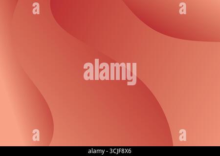 Ein weicher, abstrakter Hintergrund zeigt fließende, glatte Kurven in verschiedenen Korallen- und Pfirsichtönen. Das Design nutzt subtile Farbverläufe und sanfte Lichtverhältnisse Stock Vektor