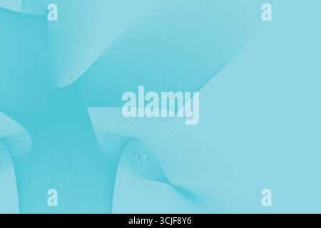 Diese moderne Vektor-Illustration zeigt die Ziffer 13, kreativ geformt mit fließenden, wellenförmigen Linien in einem beruhigenden blauen Farbschema. Vielseitig Stock Vektor