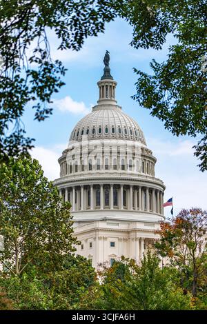 Washington, Usa. September 2025. Das US-Kapitol ist in Washington zu sehen. Quelle: SOPA Images Limited/Alamy Live News Stockfoto