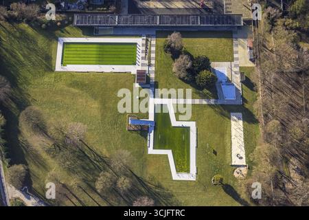 Luftaufnahme, WasserWelten Bochum - Freibad Werne, Werne, Bochum, Ruhrgebiet, Nordrhein-Westfalen, Deutschland, WasserWelten, Freibad, Schwimmbad Stockfoto