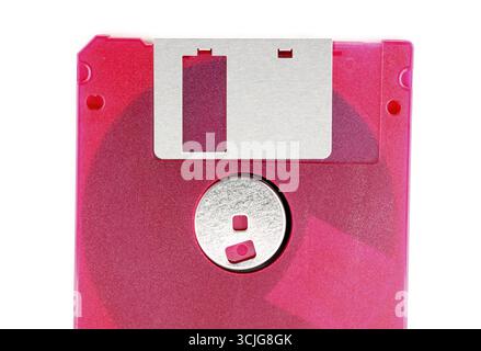 Alte Diskette auf weißem Hintergrund Stockfoto