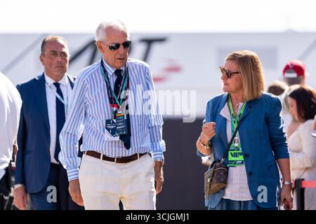 Monza, Italien. September 2025. Piero Ferrari (Stellvertretender Vorsitzender Ferrari) ITA, Formel 1 Weltmeisterschaft, Grand Prix von Italian, Autodromo Nazionale Monza, Renntag, Saison 2025, 07.09.2025 Foto: Eibner-Pressefoto/Marcel Fischer Credit: dpa/Alamy Live News Stockfoto