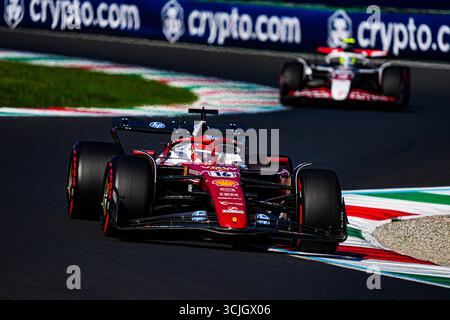 Charles Leclerc (MON) - Scuderia Ferrari - Ferrari SF-25 - Ferrariwährend der Formel 1 Pirelli Gran Premio d’Italia 2025 auf dem Monza Circuit, Lombardei, Italien, vom 6. Bis 9. September 2025. Runde 16 der FIA Formel-1-Weltmeisterschaft 2025. Stockfoto