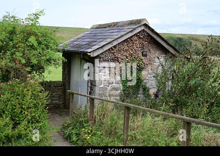 Geltsdale, Außentoilette, RSPB, Besucherzentrum, North Pennines, Cumbria, Herbst Stockfoto