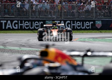 Monza, Italien. September 2025. Lando Norris fuhr McLaren MCL39 während des F1 Grand Prix von Italien am 7. September 2025 im Autodromo Nazionale Monza in Monza. (Foto von Richard Callis/Sports Press Photo) Credit: SPP Sport Press Photo. /Alamy Live News Stockfoto