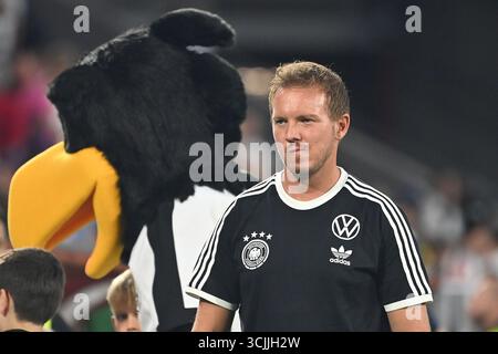 Nationaltrainer Julian NAGELSMANN (GER), Einzelbild, zugeschnittenes einzelnes Motiv, halblanges Porträt, halblanges Porträt. Internationales Fußballspiel, WM-Qualifikationsgruppe A, Spieltag 6, Deutschland (GER) gegen Nordirland (NIR) am 7. September 2025, RheinEnergieStadion. Stockfoto