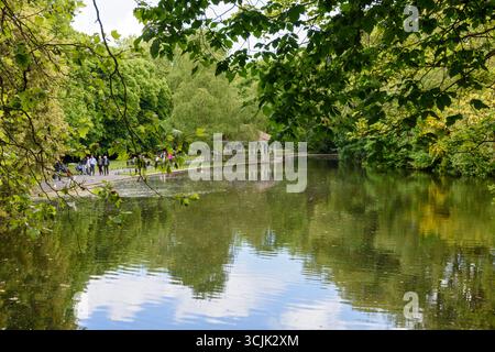 Der Ziersee in St Stephens Green, Dublin, Irland. Stockfoto