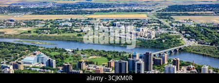 Luftaufnahme der Universität von Saskatchewan in Saskatoon. August 2016 Stockfoto