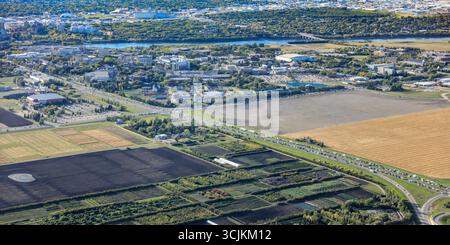 Luftaufnahme der Universität von Saskatchewan in Saskatoon. August 2016 Stockfoto