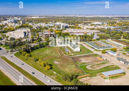 Luftaufnahme der Universität von Saskatchewan in Saskatoon. September 2019 Stockfoto
