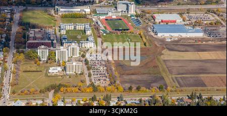 Luftaufnahme der Universität Saskatchewan in Saskatoon. September 2018. Stockfoto